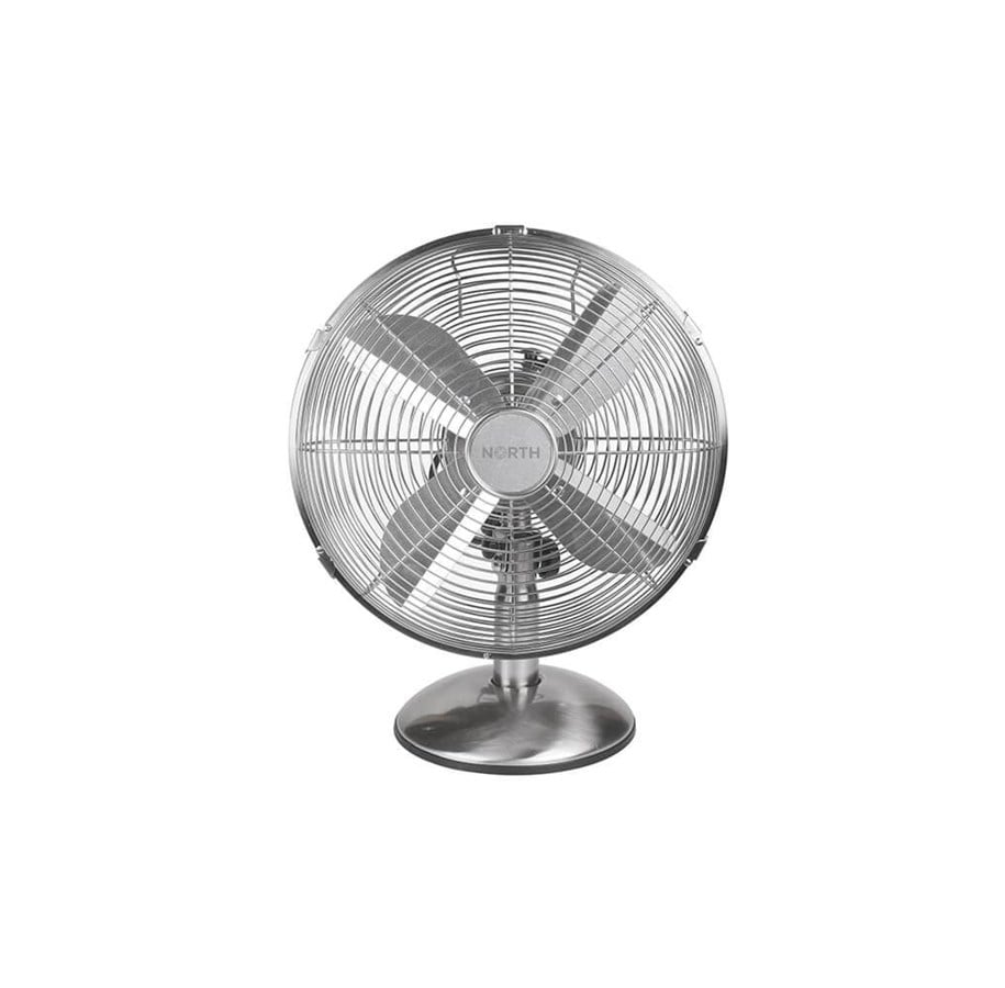 Varme- & Kjøleapparat - NORTH Desk Fan 30cm Satin Chrome - FT-30MC-12