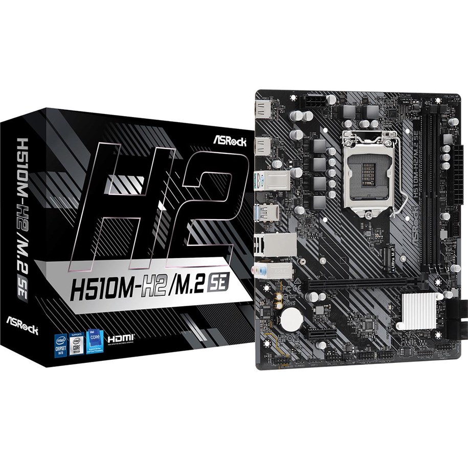 Hovedkort - ASRock H510M-H2/M.2 SE Hovedkort - Intel H470 - Intel LGA1200 - DDR4 RAM - Micro-ATX - 90-MXBMQ0-A0UAYZ