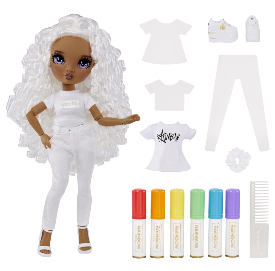 Dukker, Bamser & Utstyr - Rainbow High Color & Create Fashion Doll- Purple E - 594147