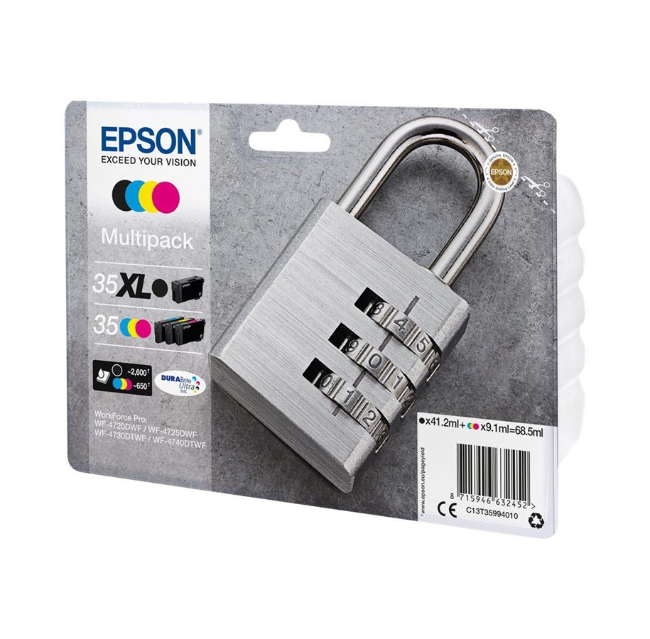 Printertilbehør blekk/toner - Epson 35XL Multipack - 4-pack - XL - black yellow cyan magenta - original - ink cartridge - C13T35994020