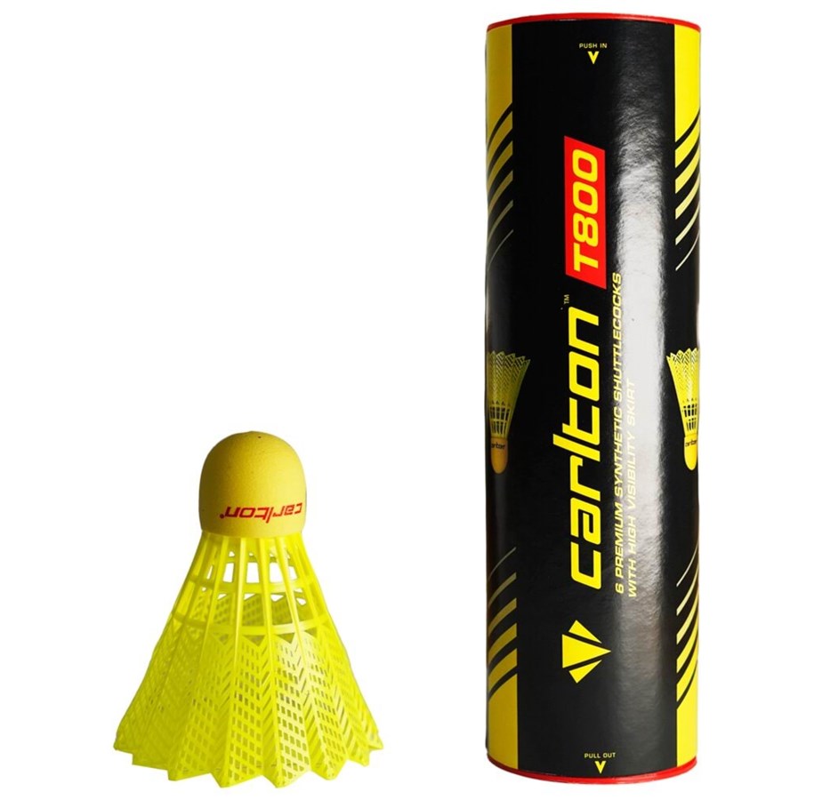 Sport & Fitness - Carlton T800 Nylon Badminton Balls Yellow/Red - CA3778IONE SIZE