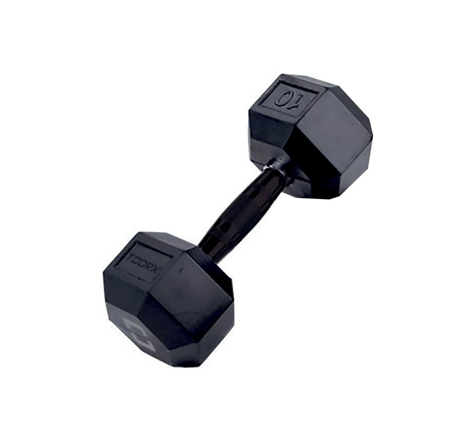 Sport & Fitness - Toorx Hexagon Rubber Dumbbell 6 Kg. - AMEG-6IONE SIZE