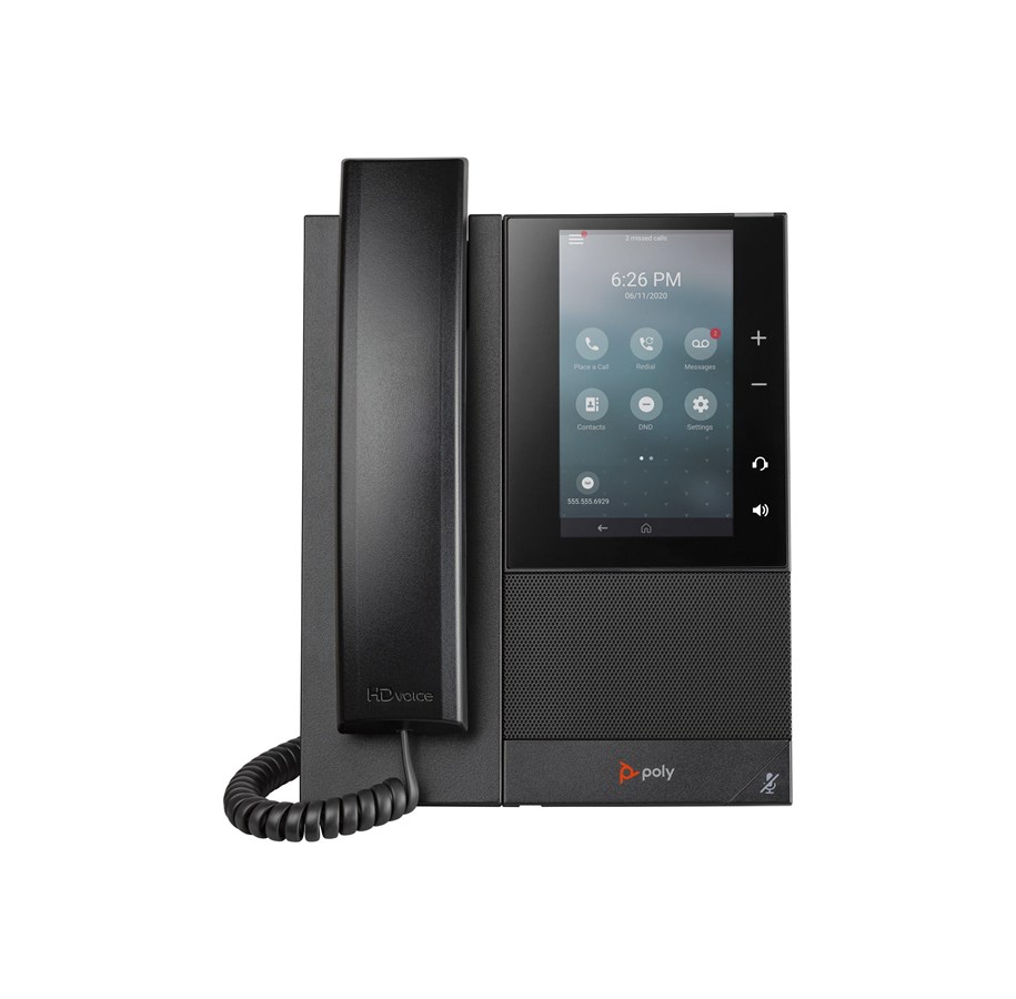 Telefon - Poly CCX 505 | 5" display | IP Desk phone | Open SIP & PoE activation - 82Z79AA
