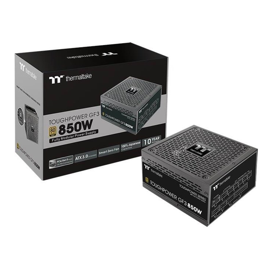 Strømforsyning (PSU) - Thermaltake Toughpower GF3 - TT Premium Edition Strømforsyning (PSU) - 850 Watt - 135 mm - ATX 3.0 - 80 Plus Gold sertifisert - PS-TPD-0850FNFAGE-4