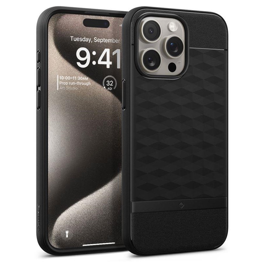 Mobil - Deksel og etui - Spigen Caseology Parallax MagSafe - matte black - iPhone 15 Pro Max - ACS06614