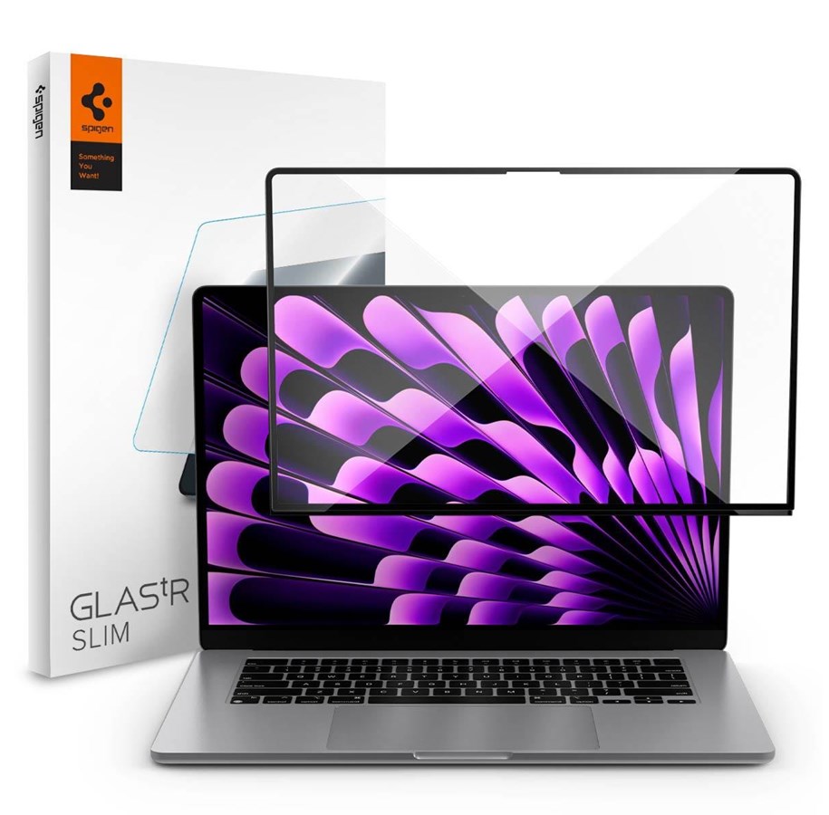 Kabinett tilbehør (kjølepasta mv.) - Spigen Glass tR SLIM 1 Pack - MacBook Air 15" M4/M3/M2 - AGL06950