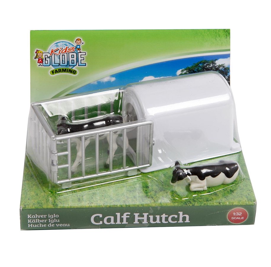 Figurer - Kids Globe Calf Hut with 2 Calves 1:32 - 571964