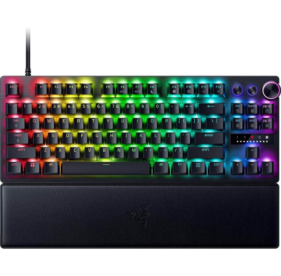 Tastatur - Razer Huntsman V3 Pro Tenkeyless - Gamingtastatur - Uten numpad - Nordisk - Svart - RZ03-04980600-R3N1