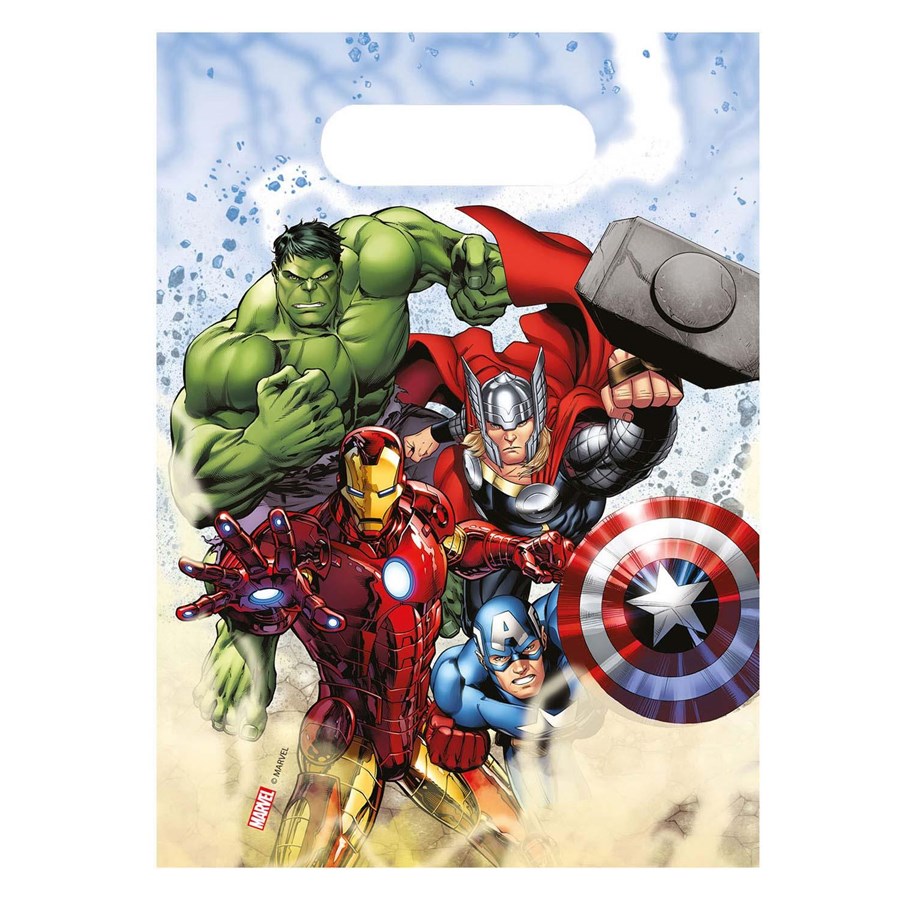 Leketøy - Globos Paper Party Bags FSC Avengers Infinity Stones 6 pcs. - 94178