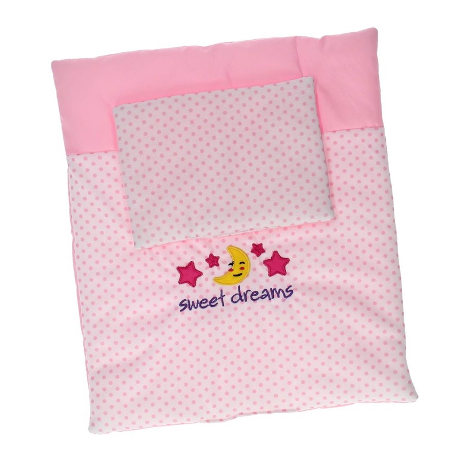 Dukker, Bamser & Utstyr - Johntoy Baby Rose Doll Blanket and Pillow Set - 27537