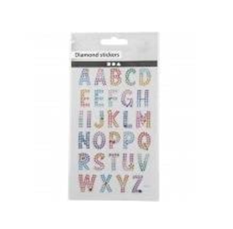 Kreative leker - Creativ Company Diamond Stickers Alphabet 1 Sheet - 284035