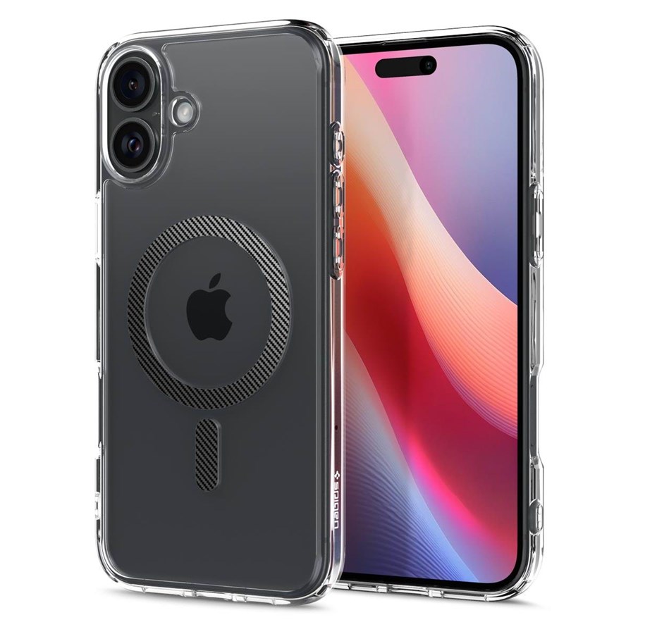 Mobil - Deksel og etui - Spigen Ultra Hybrid MagSafe - Carbon Fiber - iPhone 16 - ACS08207