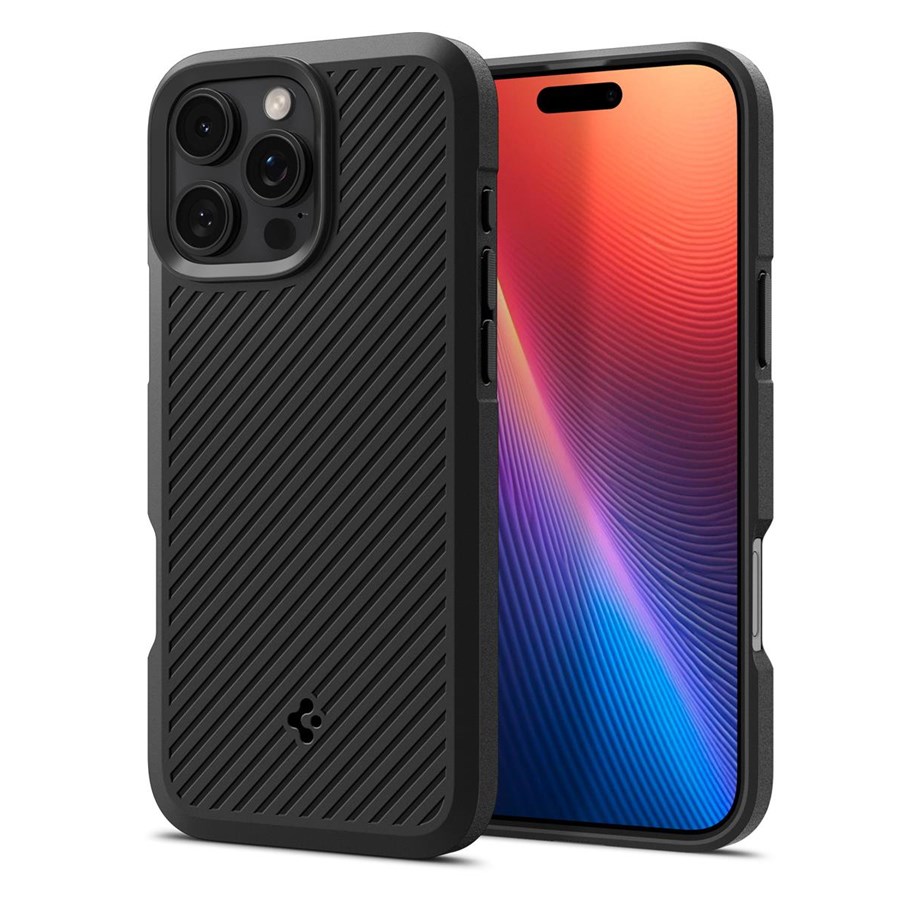 Mobil - Deksel og etui - Spigen Core Armor - Matte Black - iPhone 16 Pro - ACS08157