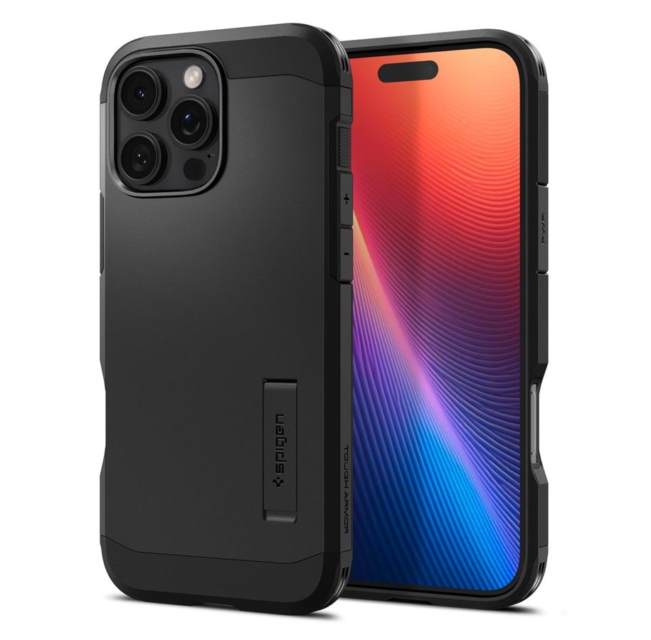 Mobil - Deksel og etui - Spigen Tough Armor MagSafe - black - iPhone 16 Pro - ACS08146