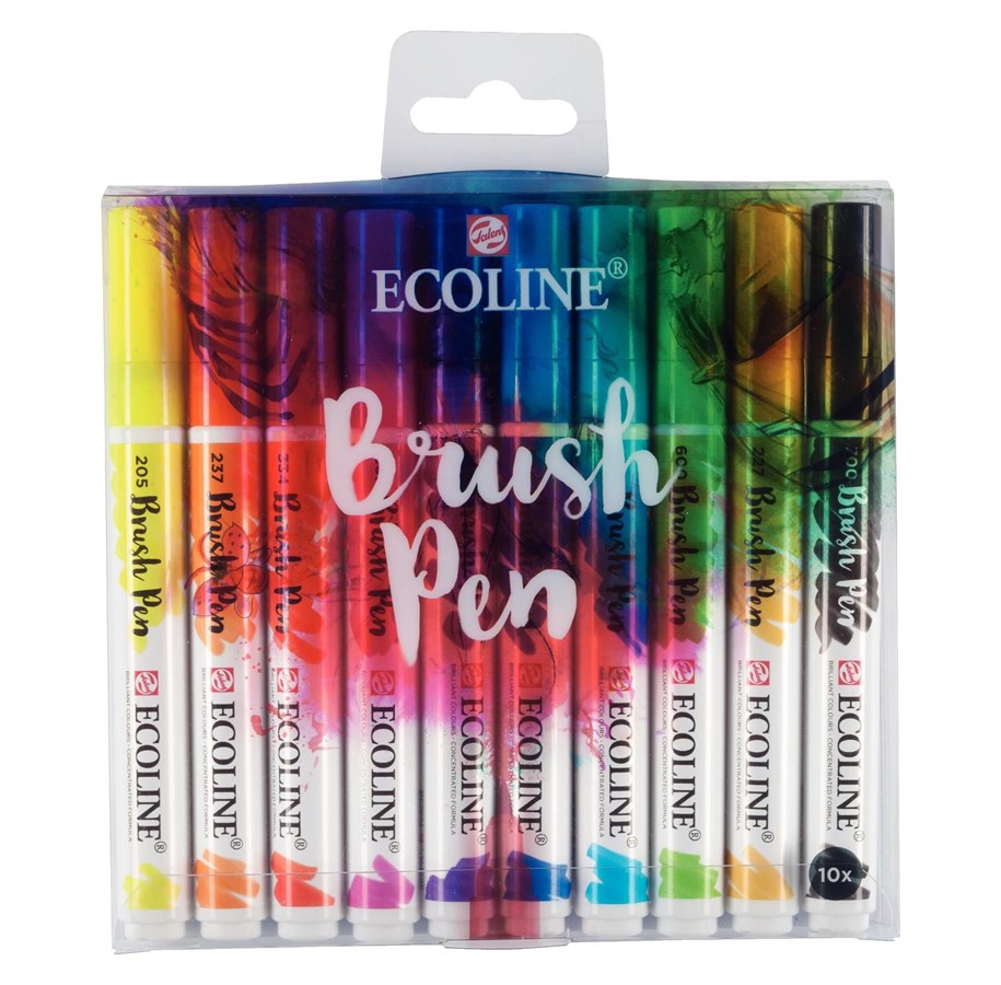 Kreative leker - Talens Ecoline Brush Pen 10 pcs. - 11509007
