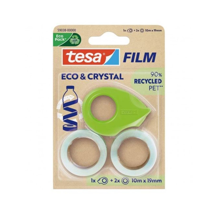 Tape & Lim - tesa Film Eco & Crystal - dispenser with office tape - 19 mm x 10 m - transparent - 59039-00000-00
