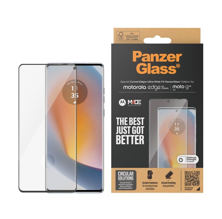 Mobil - Beskyttelsesglass - PanzerGlass Screen Protector Motorola edge 50 Fusion | G85 | Ultra-Wide Fit - PANZER6589