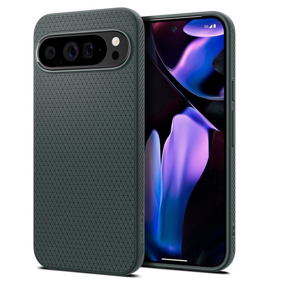 Mobil - Deksel og etui - Spigen Liquid Air - abyss green - Google Pixel 9 Pro XL - ACS07717