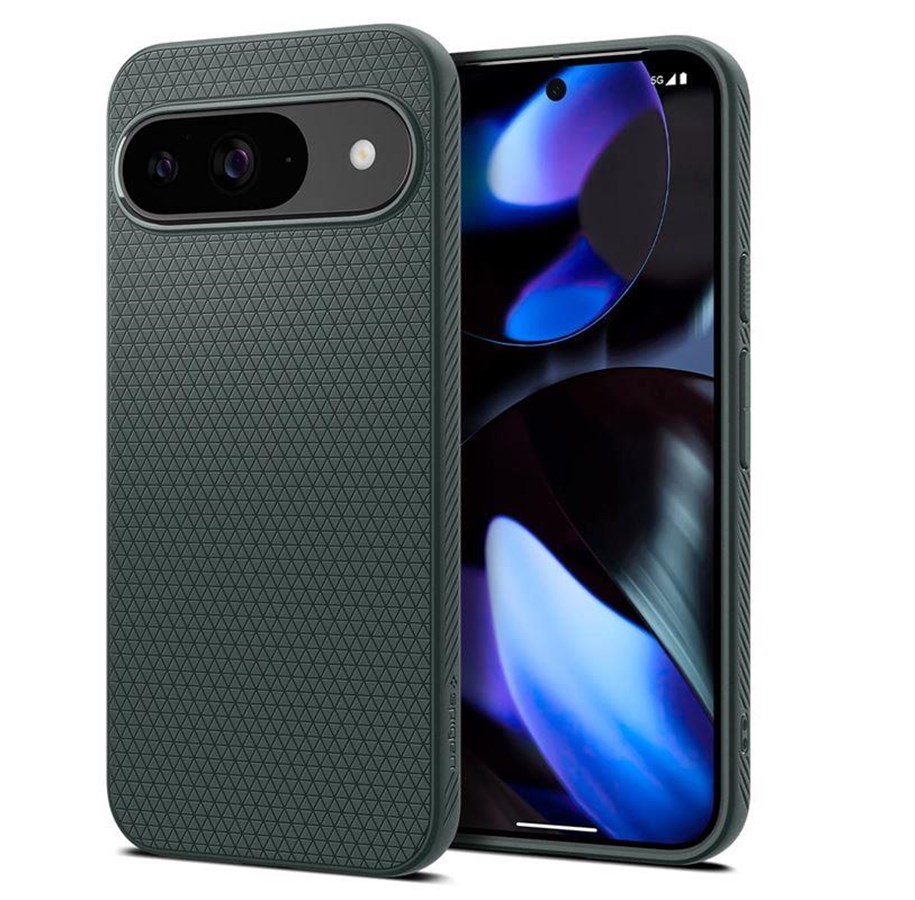Mobil - Deksel og etui - Spigen Liquid Air - abyss green - Google Pixel 9 Pro/Pixel 9 - ACS07683