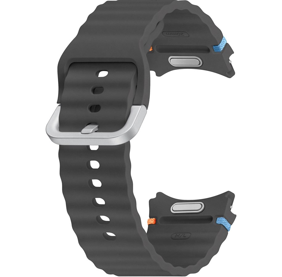 Smartklokke - Tilbehør - Samsung Galaxy Watch7 Sport Band (M/L) - Dark Grey - ET-SNL31LBEGEU