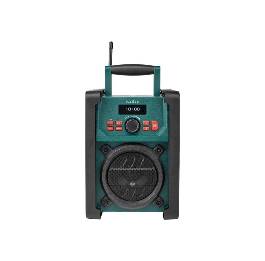 DAB, nettverks- og klokkeradio - Nedis - jobsite DAB radio - Bluetooth - DAB+/FM - Mono - RDDB3100GN