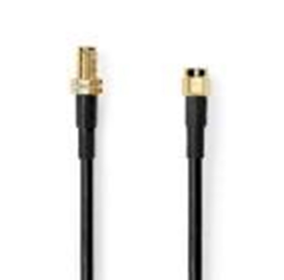 Antennekabler - Nedis SMA Cable | SMA Male | SMA Female | Gold Plated | 50 Ohm - CSGL02400BK100