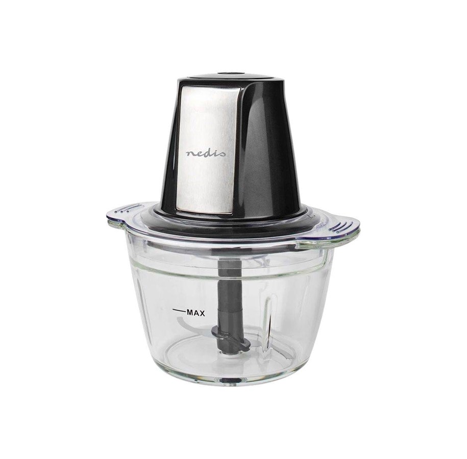 Mikser - Nedis Mikser KAMC300CGY - chopper - black / silver - 500 W - KAMC300CGY