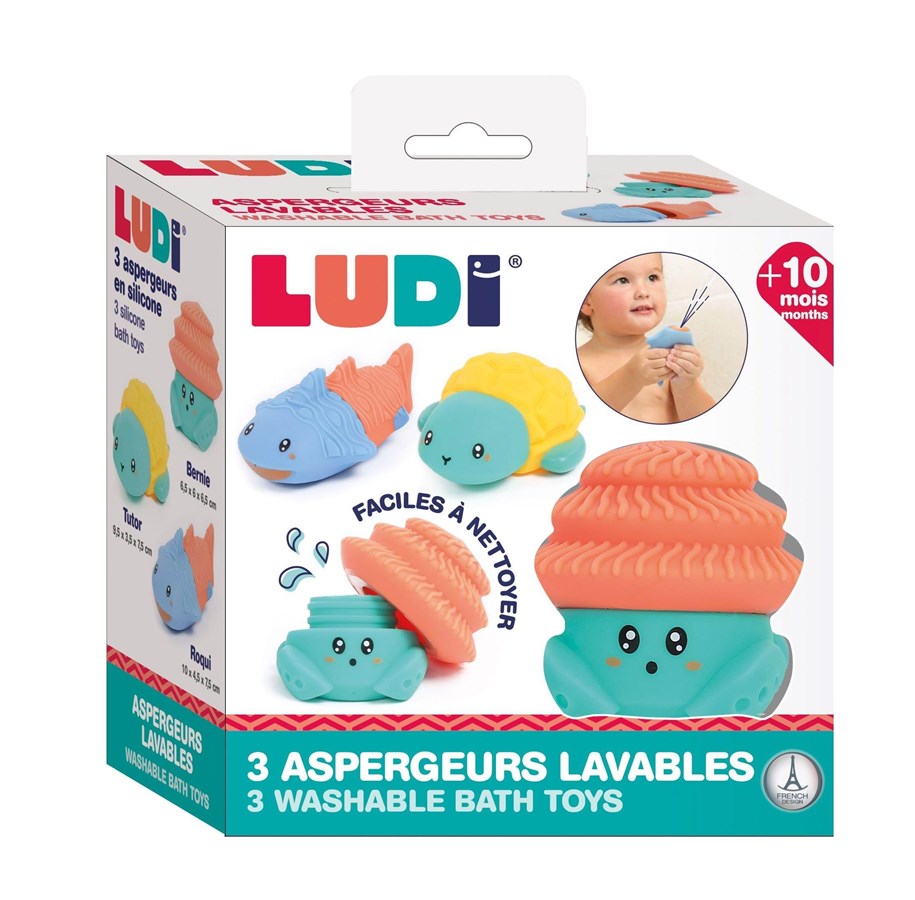 Babyleker - LUDI Bath Toys 3 pcs silicone - LU40074