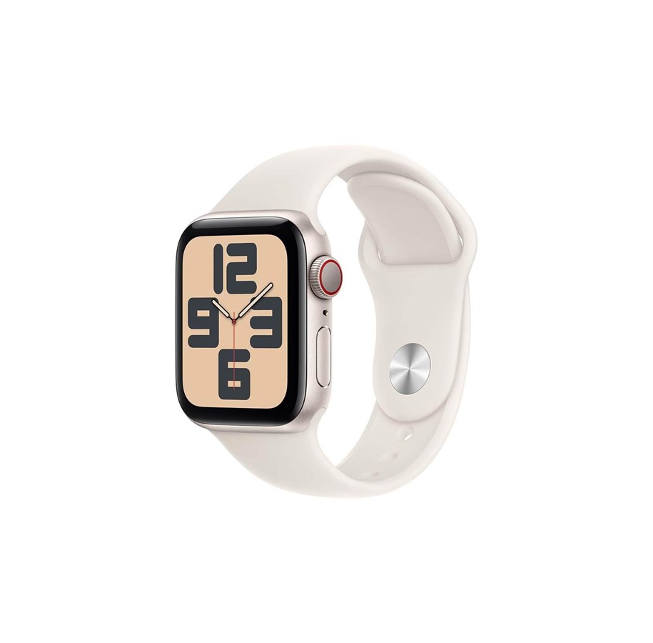 Smartklokke, Smartwatch & Sportsklokke - Apple Watch SE GPS + Cellular 40mm - Starlight Aluminium Case with Starlight Sport Band - M/L - MXGK3QN/A