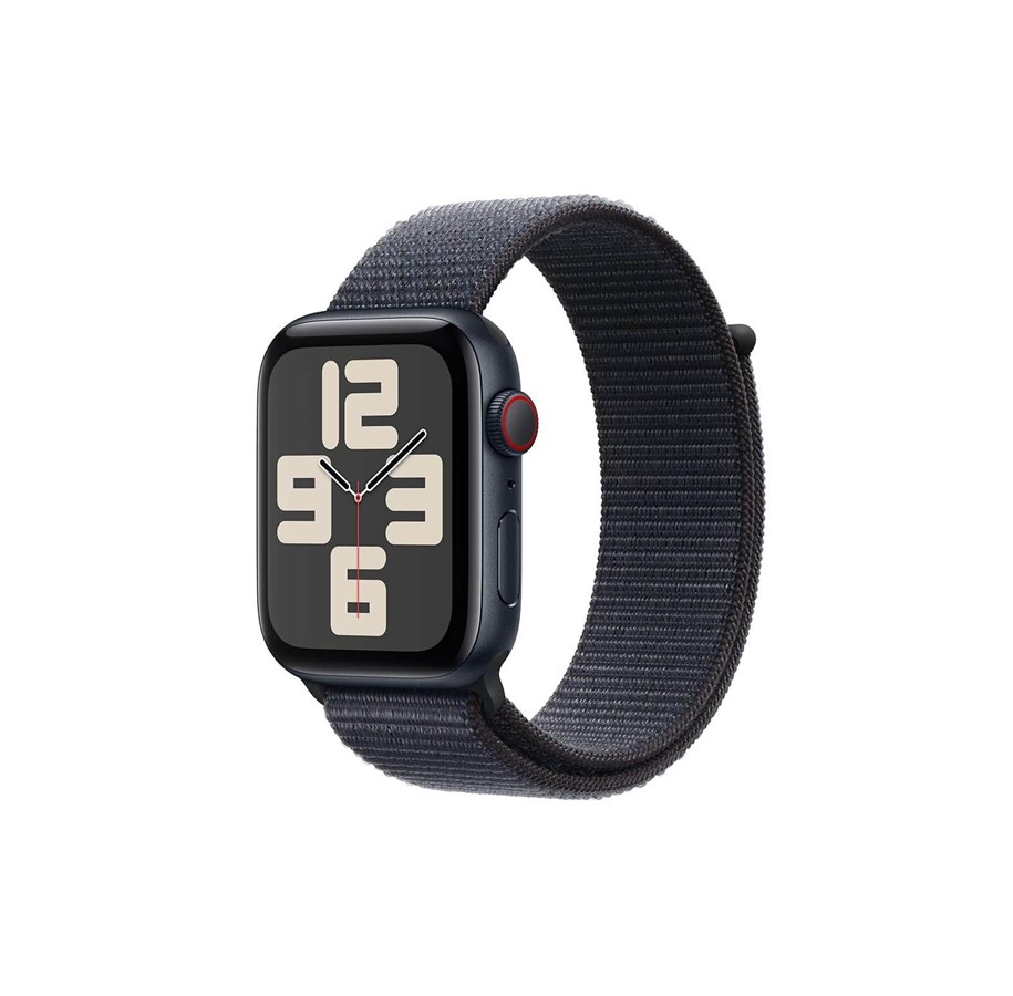 Smartklokke, Smartwatch & Sportsklokke - Apple Watch SE GPS + Cellular 44mm - Midnight Aluminium Case with Ink Sport Loop - MXGN3QN/A