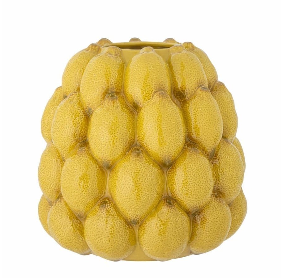 Dekorasjon - Bloomingville Creative Collection - Limone Vase Yellow Stoneware (82058576) - 82058576