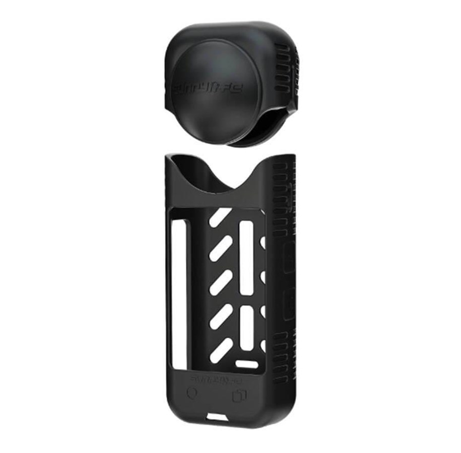 Actionkamera  - Tilbehør - Sunnylife Silicone protective case + lens cover for Insta360 X4 (black) - X4-BHT818-D