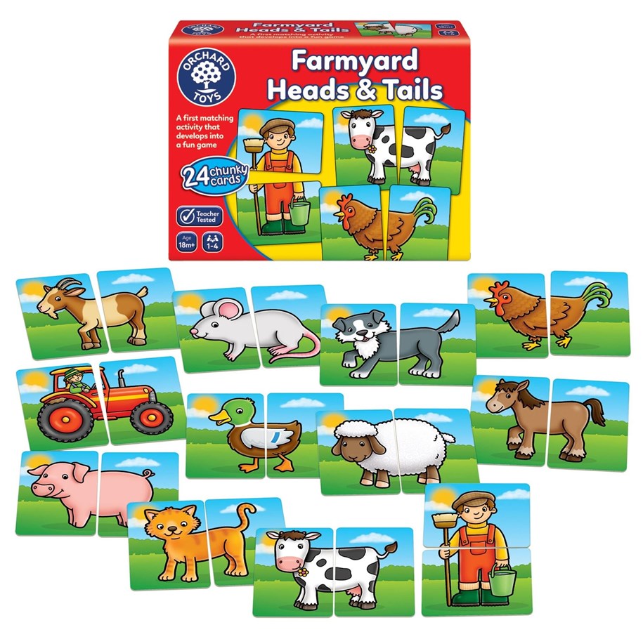 Brettspill & Puslespill - Orchard Farmyard Heads And Tails - 600018