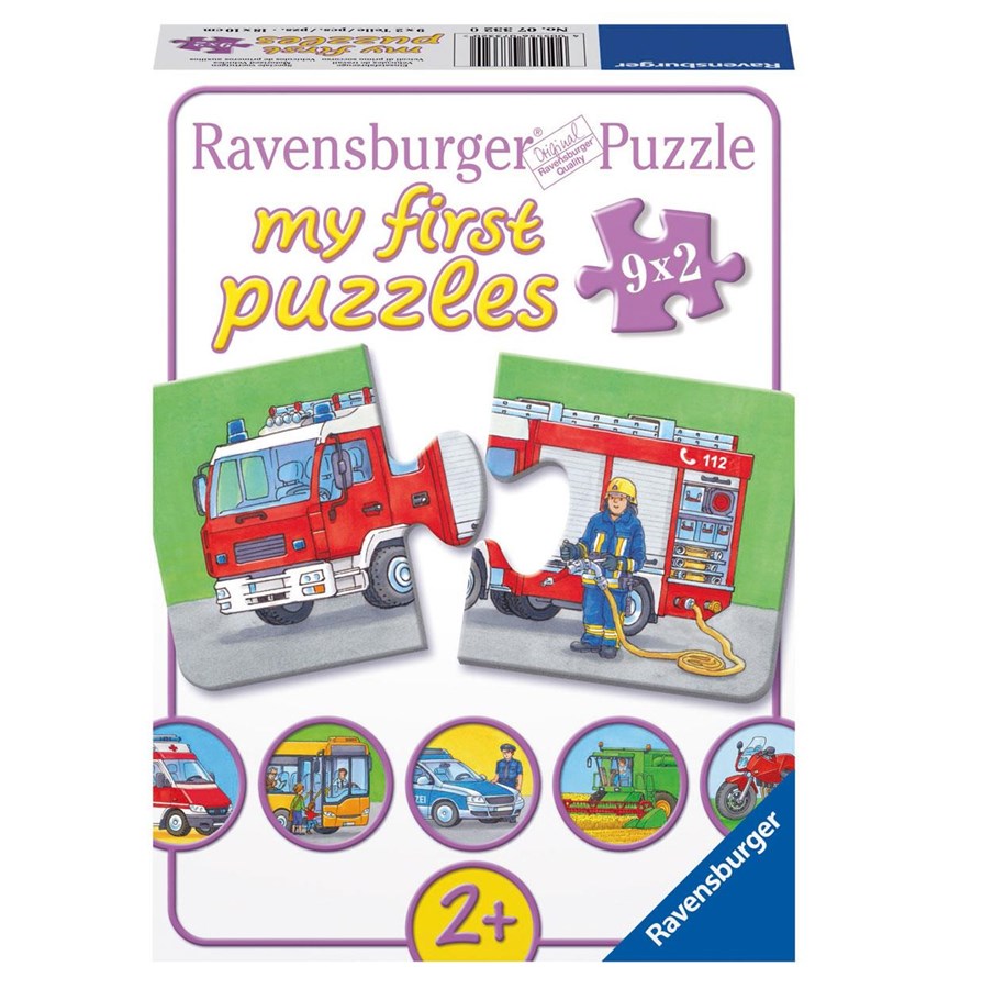 Puslespill - Ravensburger Special Vehicles puzzle 9x2pcs. Gulv - 073320