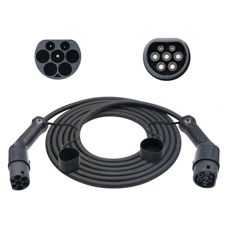 Lading av elbil - Sinox EV Charging Cable Mode 3 - 32A 3 phases - 5m - Black - SEV6020