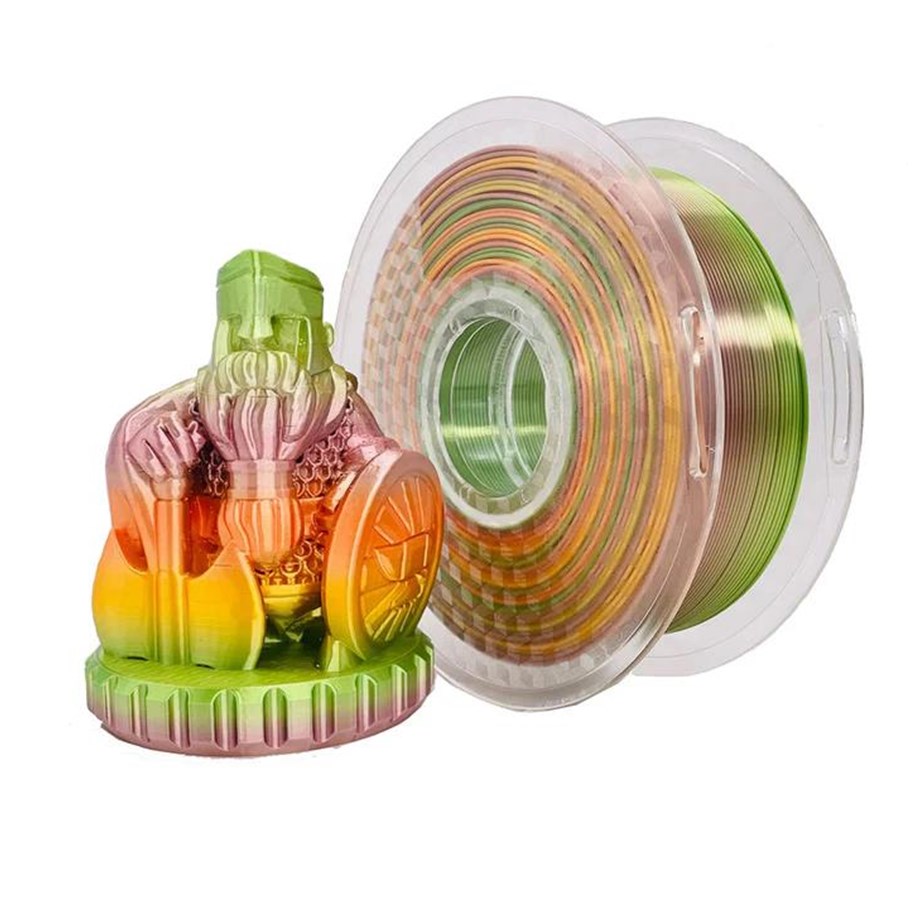 Filament/Resin - 3D-skriver - CCTree Rainbow-Silk PLA 1.75 mm 1 kg Green - CCPLSRGR