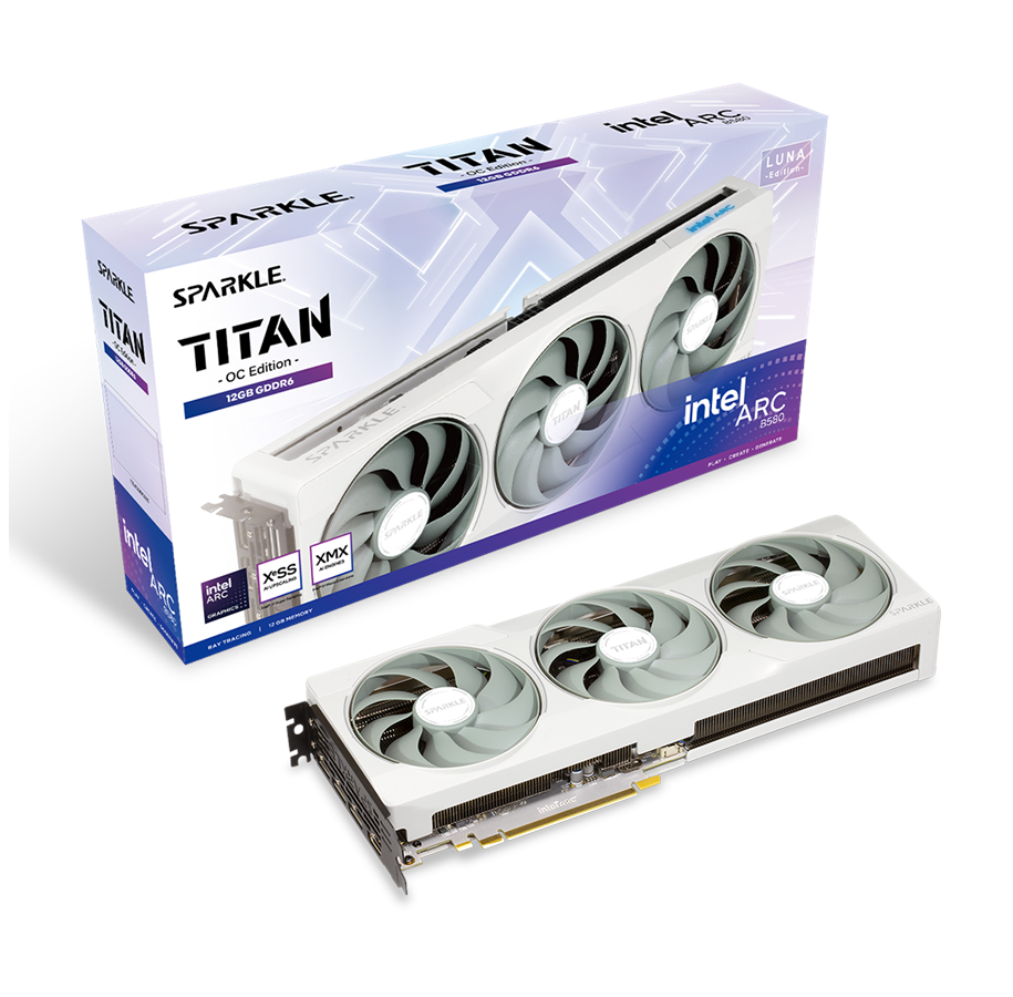 Grafikkort - Sparkle Arc B580 Titan Luna OC - 12GB GDDR6 RAM - Grafikkort - 1A1-S00428700G