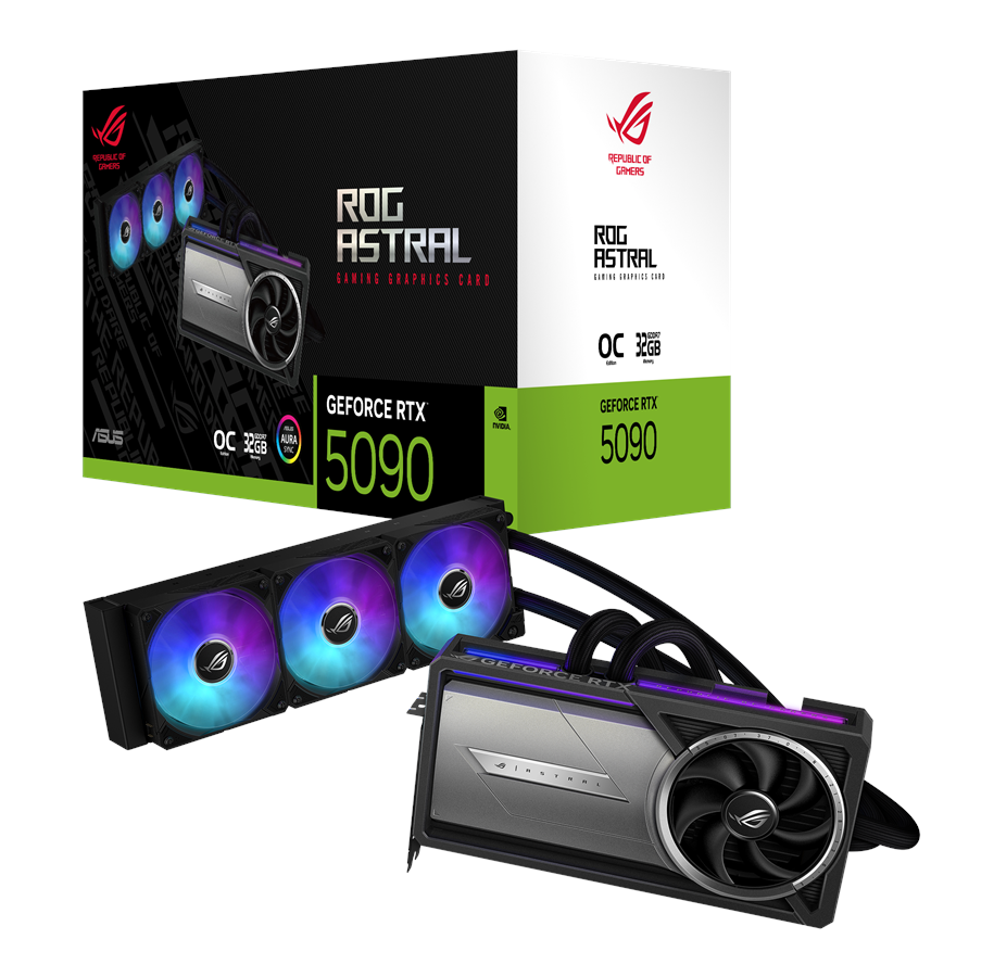 Grafikkort - ASUS GeForce RTX 5090 ROG Astral LC OC - 32GB GDDR7 RAM - Grafikkort *DEMO* - 90YV0LW2-M0NA00