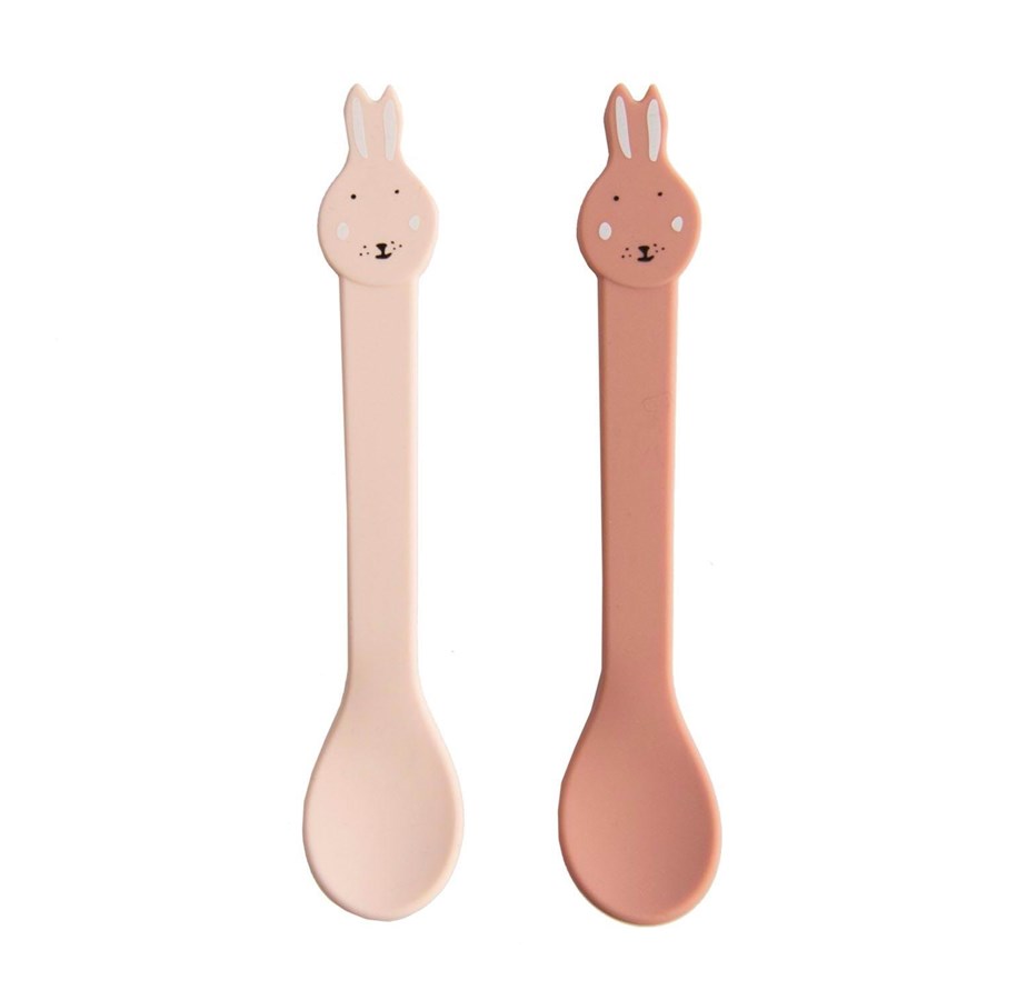 Babyutstyr - Trixie Baby Silicone Spoon - Mrs. Rabbit 2 pcs. - 96-645