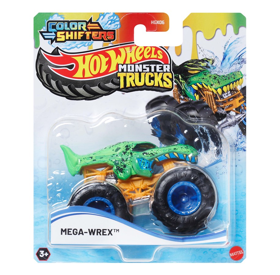 Leketøysbil - Hot Wheels Monster Trucks Colour Shifters Mega-Wrex Vehicle - JDV85