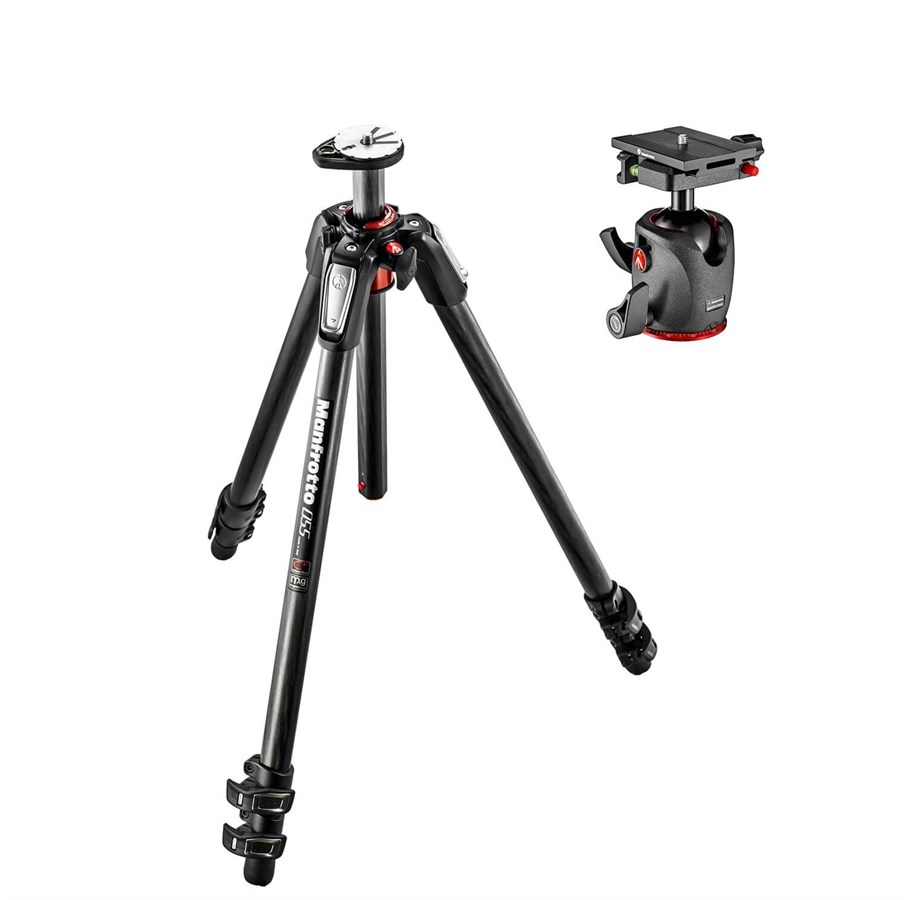 Tripod - Tilbehør - Manfrotto Carbon Ball Head Photo Bundle - MT055CXPRO3-BDL