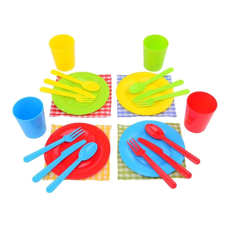 Lekekjøkken & Utstyr - Johntoy - Home & Kitchen Picnic set 24 pieces. - 27683