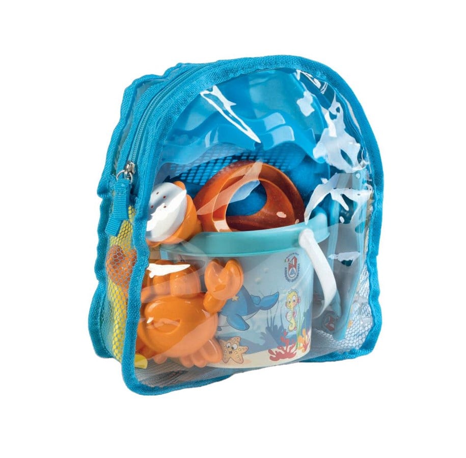 Utendørsleker - Androni Backpack with Beach Set Sea Animals 6pcs. - 7242-FISH