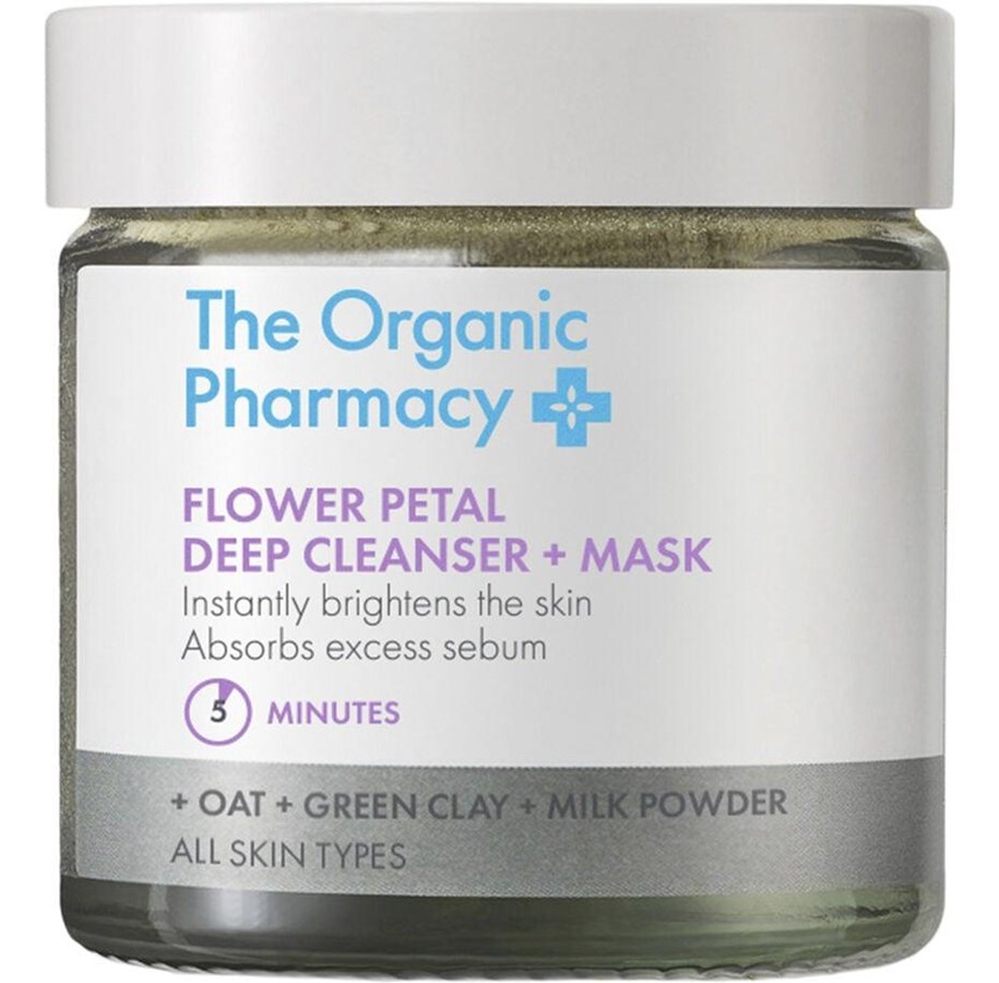 Ansiktspleie - The Organic Pharmacy Flower Petal Deep Cleanser + Mask 40 ml - 5060373524348