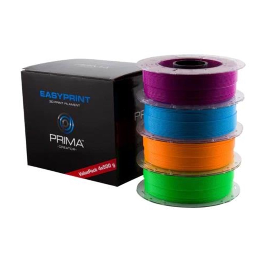 Filament/Resin - 3D-skriver - Prima PrimeCreator EasyPrint Neon PLA Filament - PC-EPLA-175-4x0500-NEON