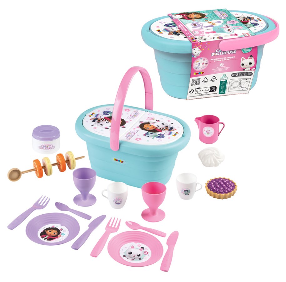 Leketøy - Smoby Gabbys Dukkehus Picnickurv med Tilbehør - 7600312506