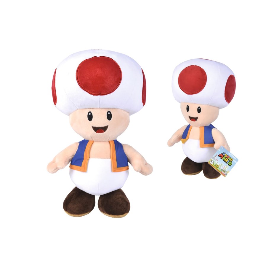 Dukker & Tilbehør - Simba Super Mario Toad, Kosedyr 40 cm - 109231016