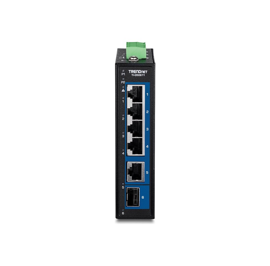 Switch/splitter - TRENDnet TI-G50611 - Version v1.0R - switch - industrial - 6 ports - TAA Compliant - TI-G50611