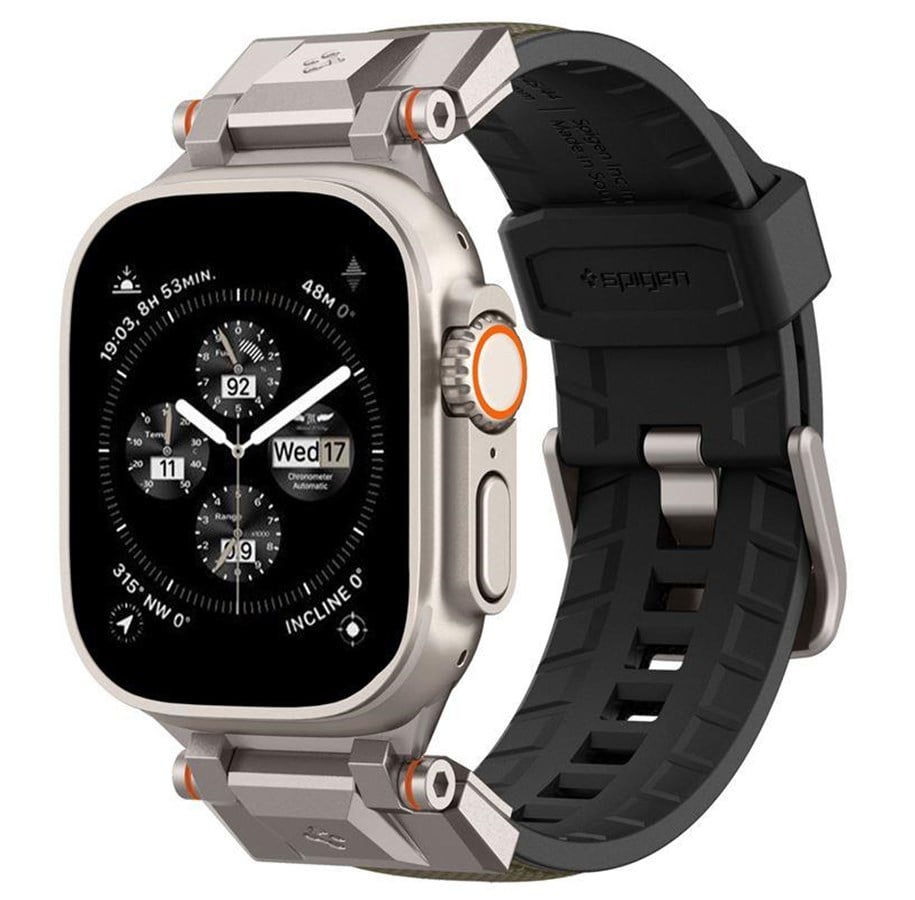 Smartklokke - Tilbehør - Spigen DuraPro Armor - military green - Apple Watch 49mm/46mm/45mm/44mm - AMP09102