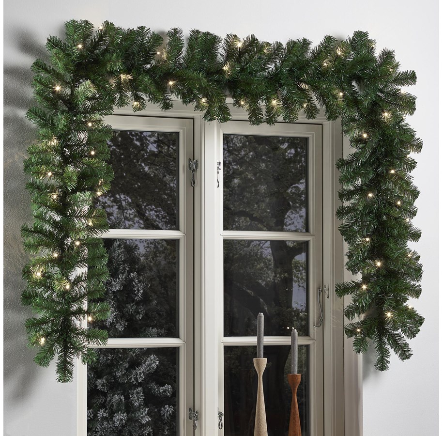 Dekorasjon - NORDIC WINTER Artificial Fir Garland Mix - 240 cm - 780-037